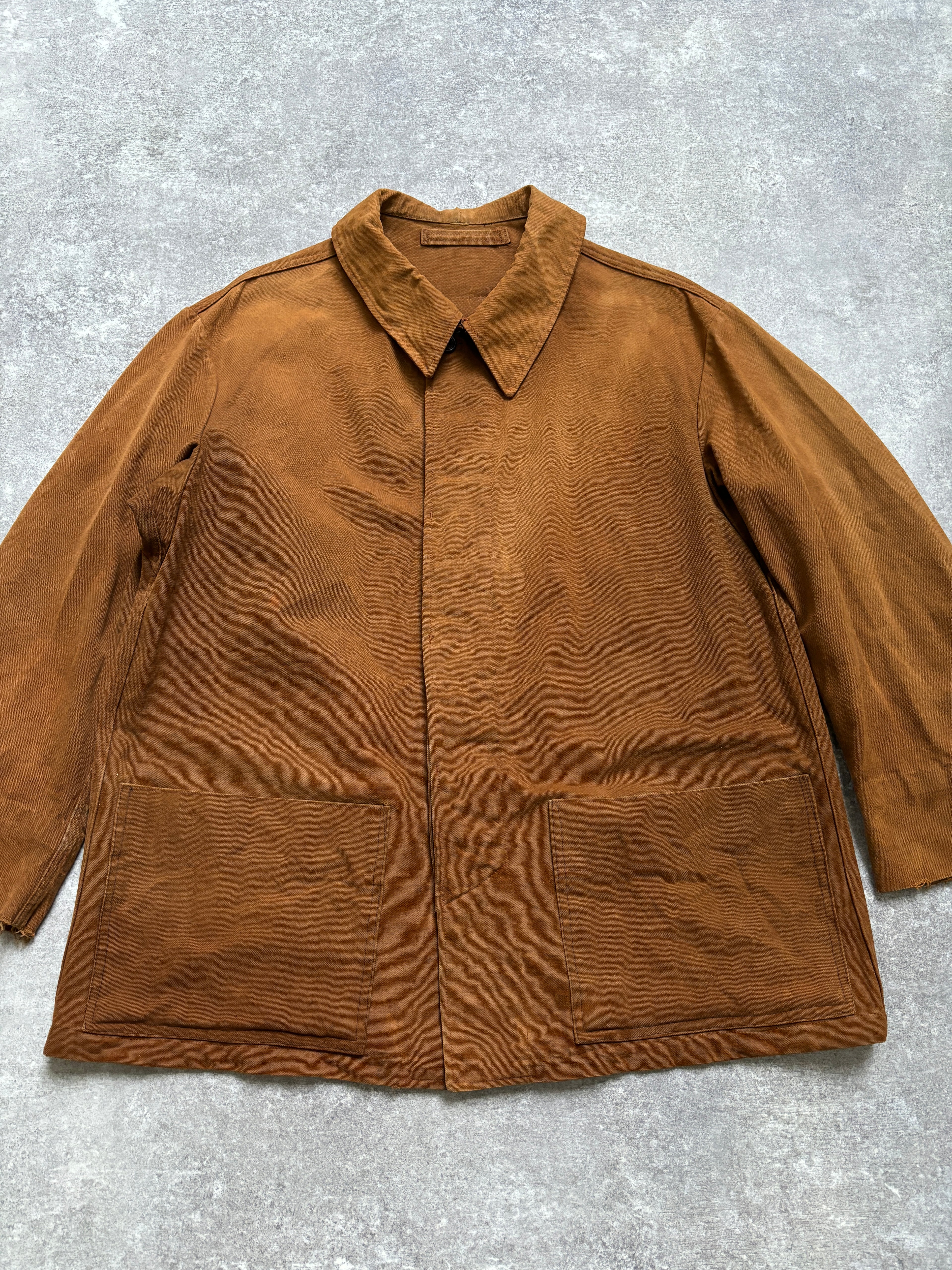 【~1980's】Vintage French Railway Brown Work Jacket