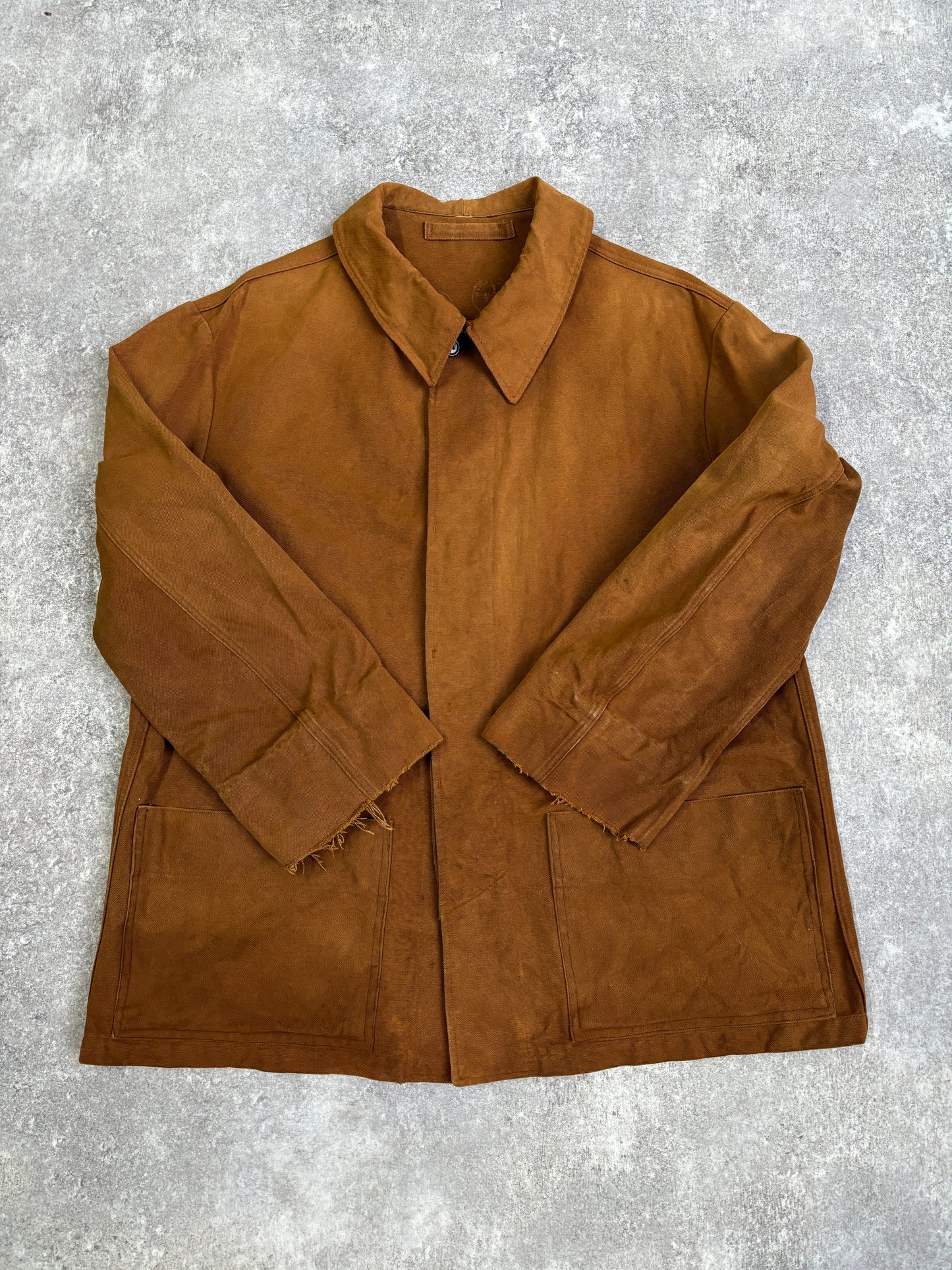 [~80's] French Vintage Railway Brown Work Jacket