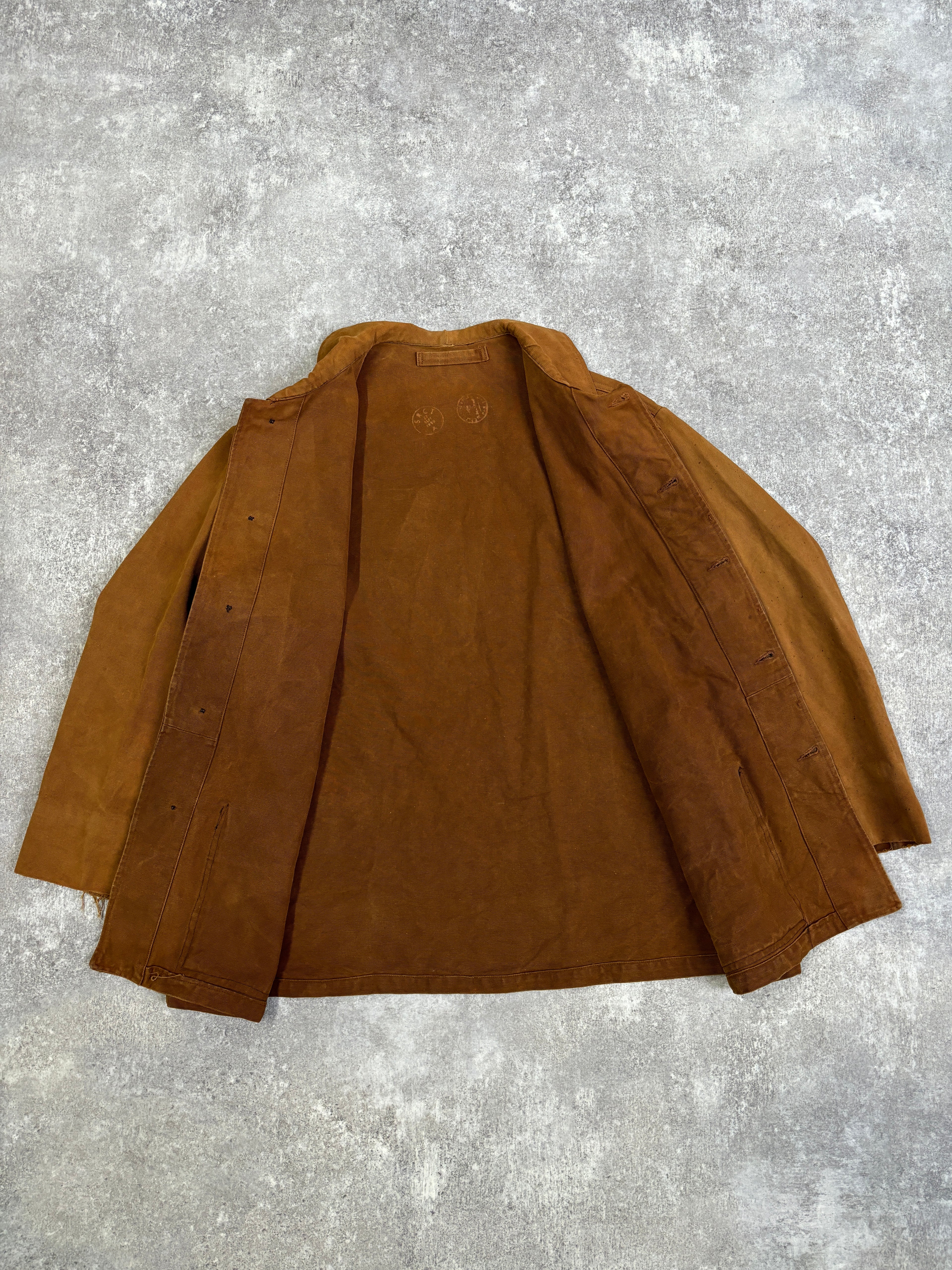 【~1980's】Vintage French Railway Brown Work Jacket