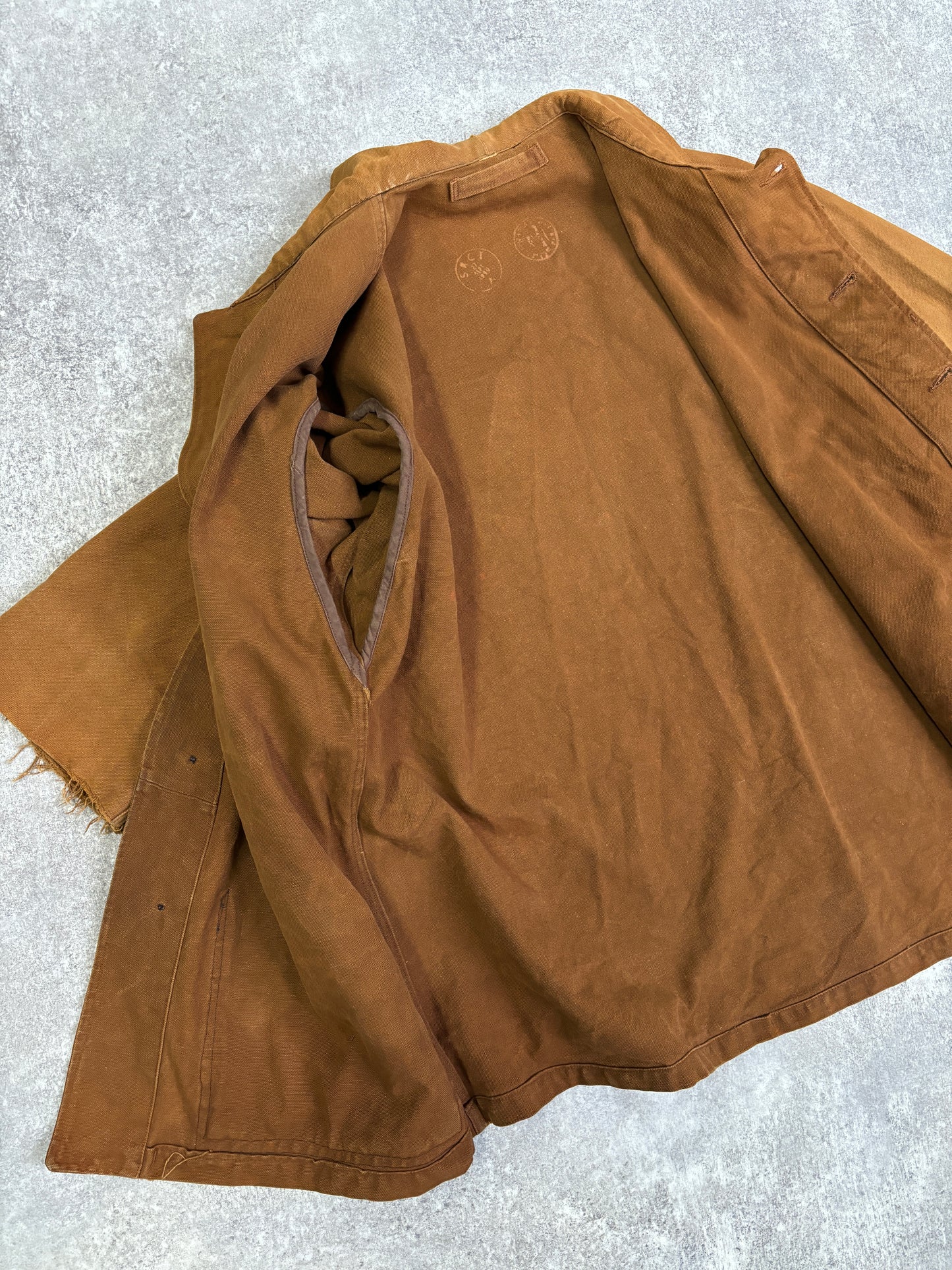 [~80's] French Vintage Railway Brown Work Jacket