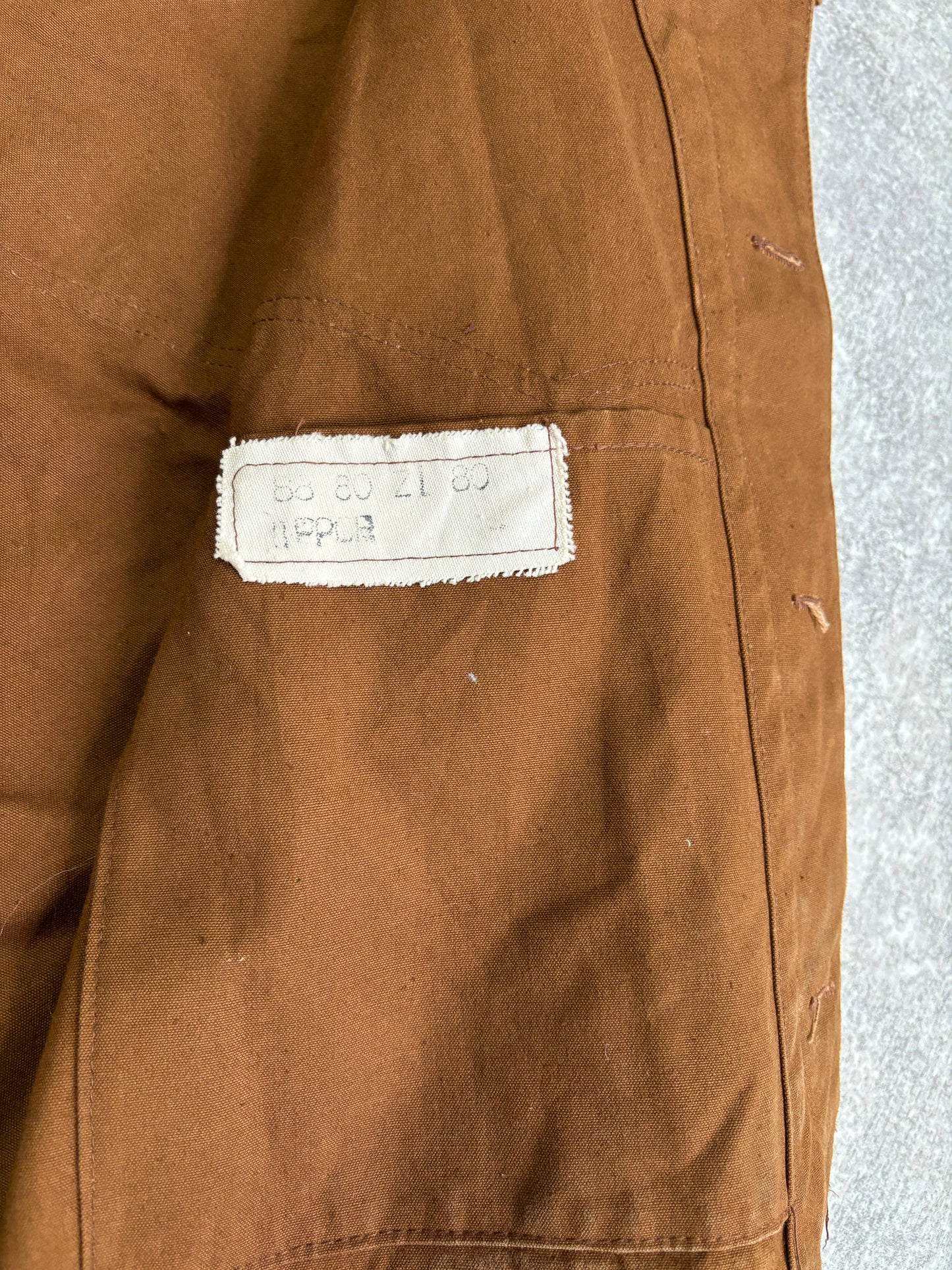 [~80's] French Vintage Railway Brown Work Jacket