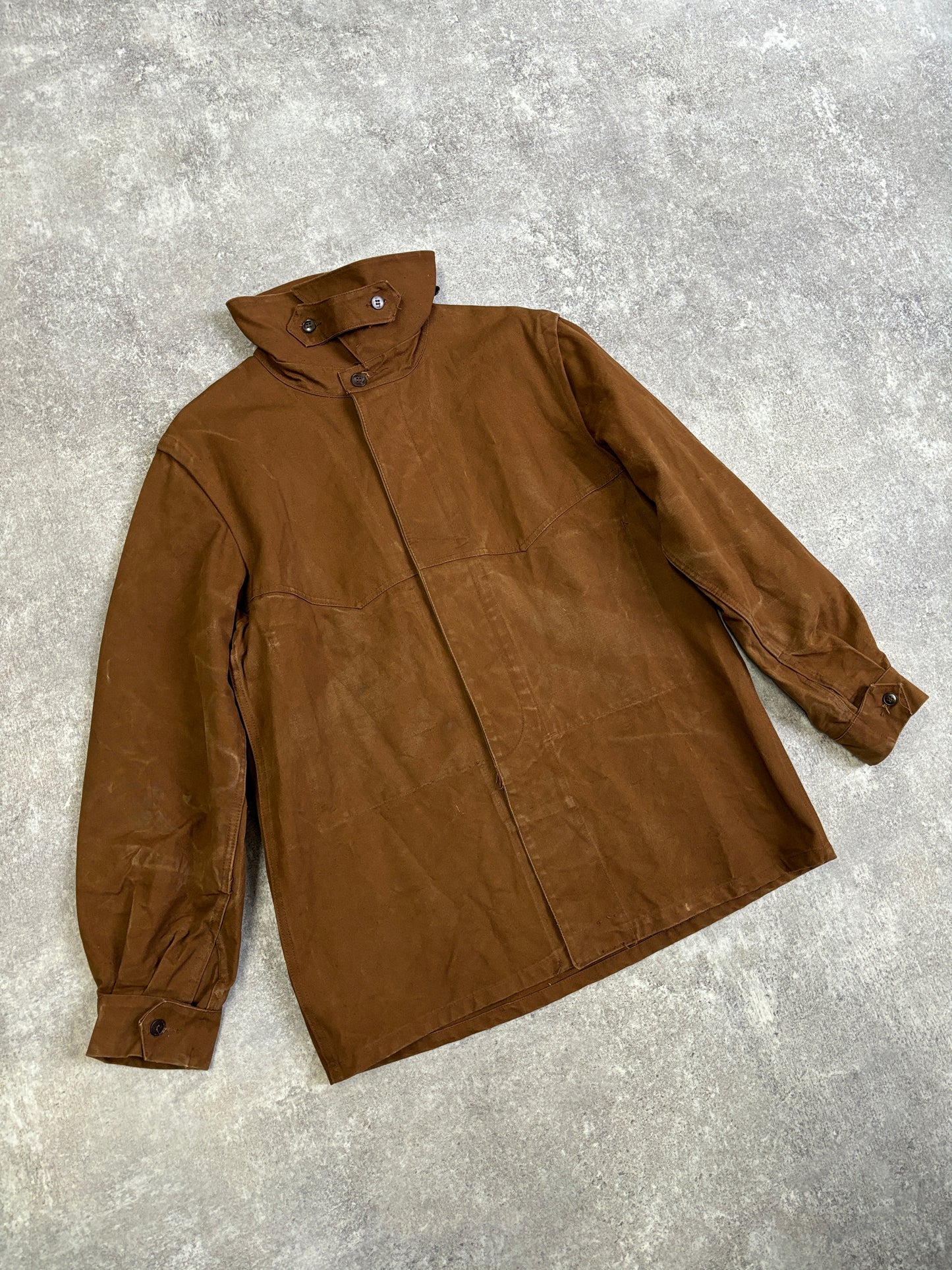 [~80's] French Vintage Railway Brown Work Jacket