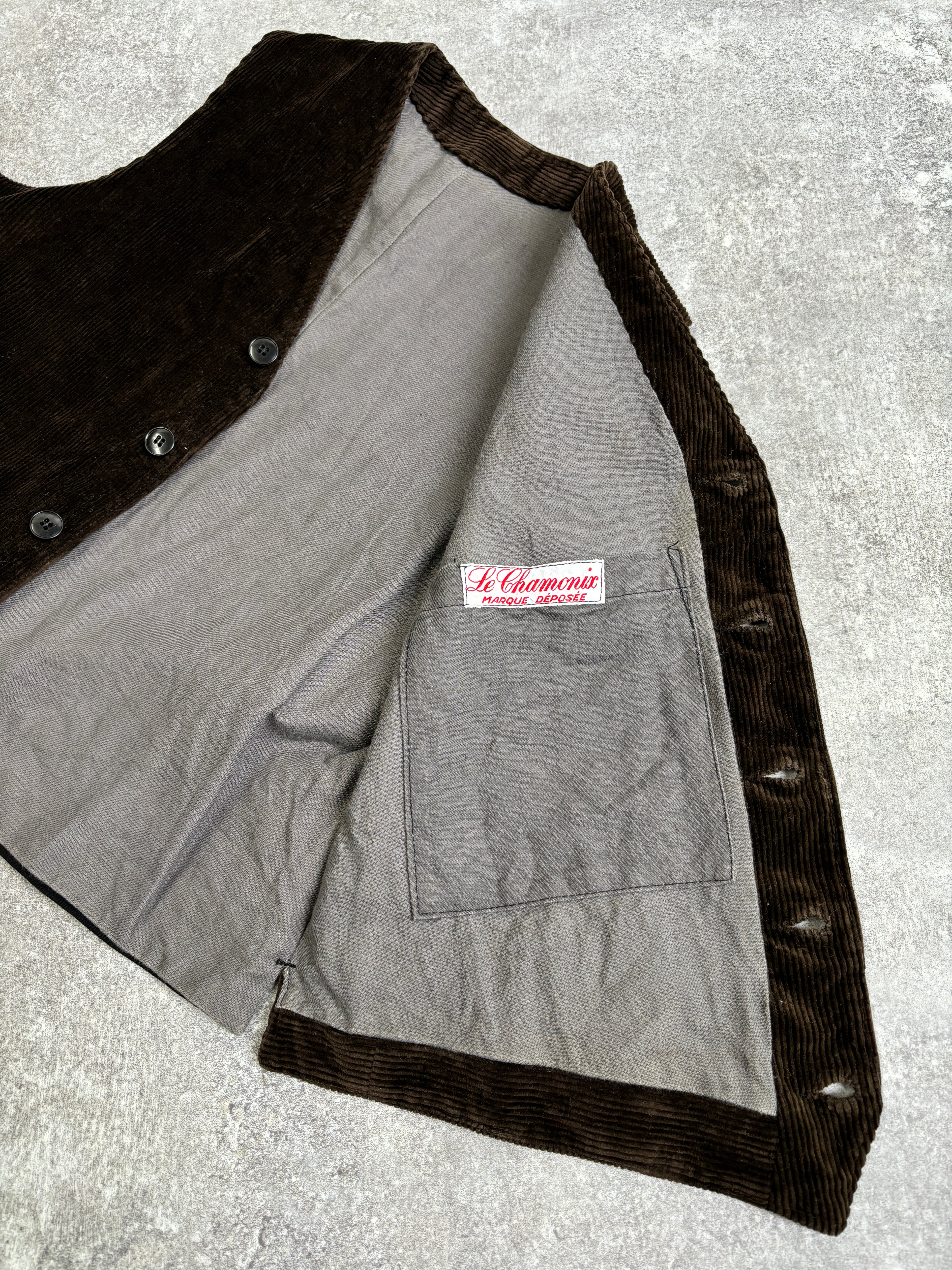 【~1970's】 Vintage French Farmers Vest 『Le Chamonix ル シャモニー』