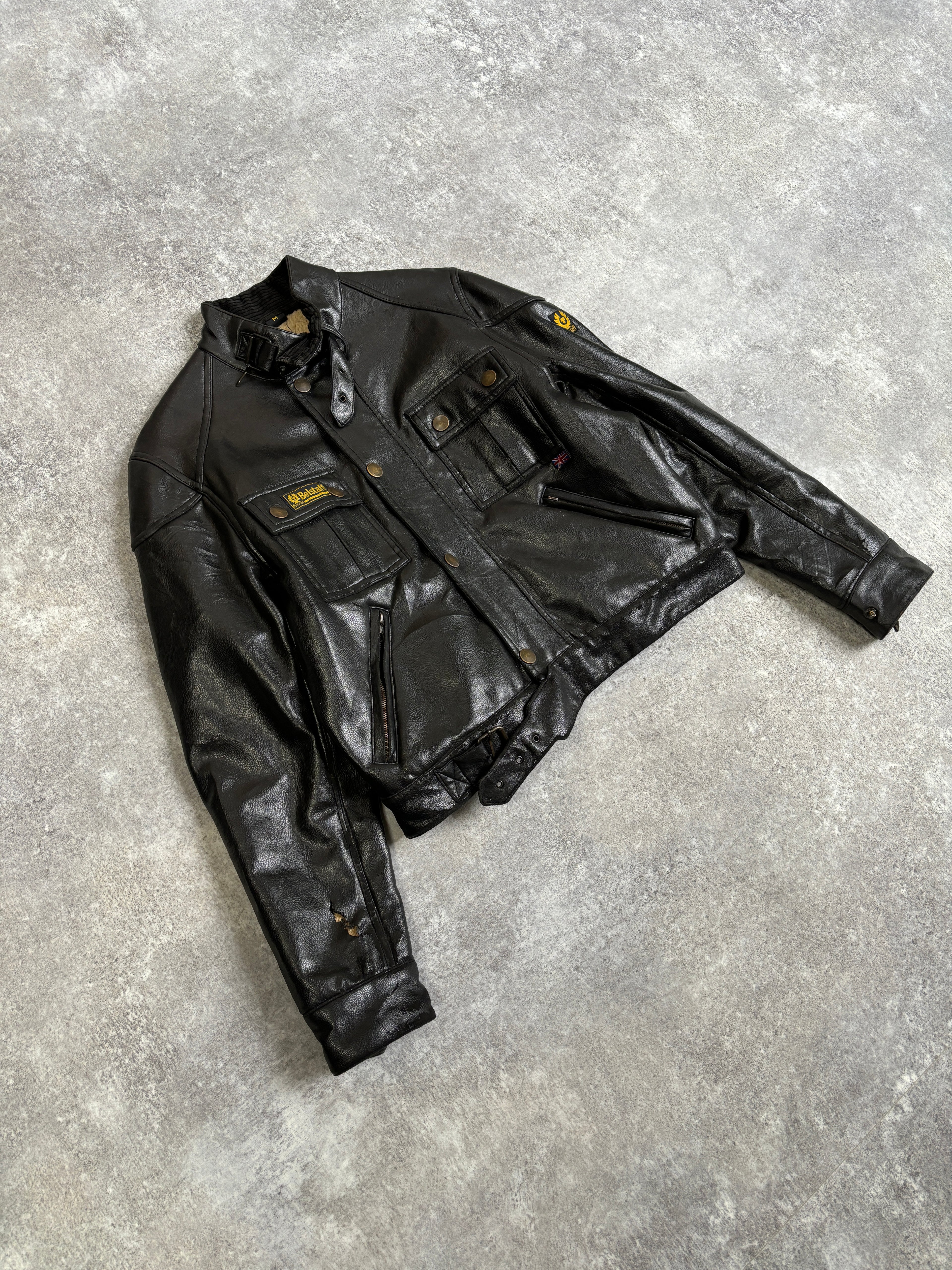 【~2000’s】Vintage United Kingdom Fake Leather Jacket『BelStaff ベルスタッフ』