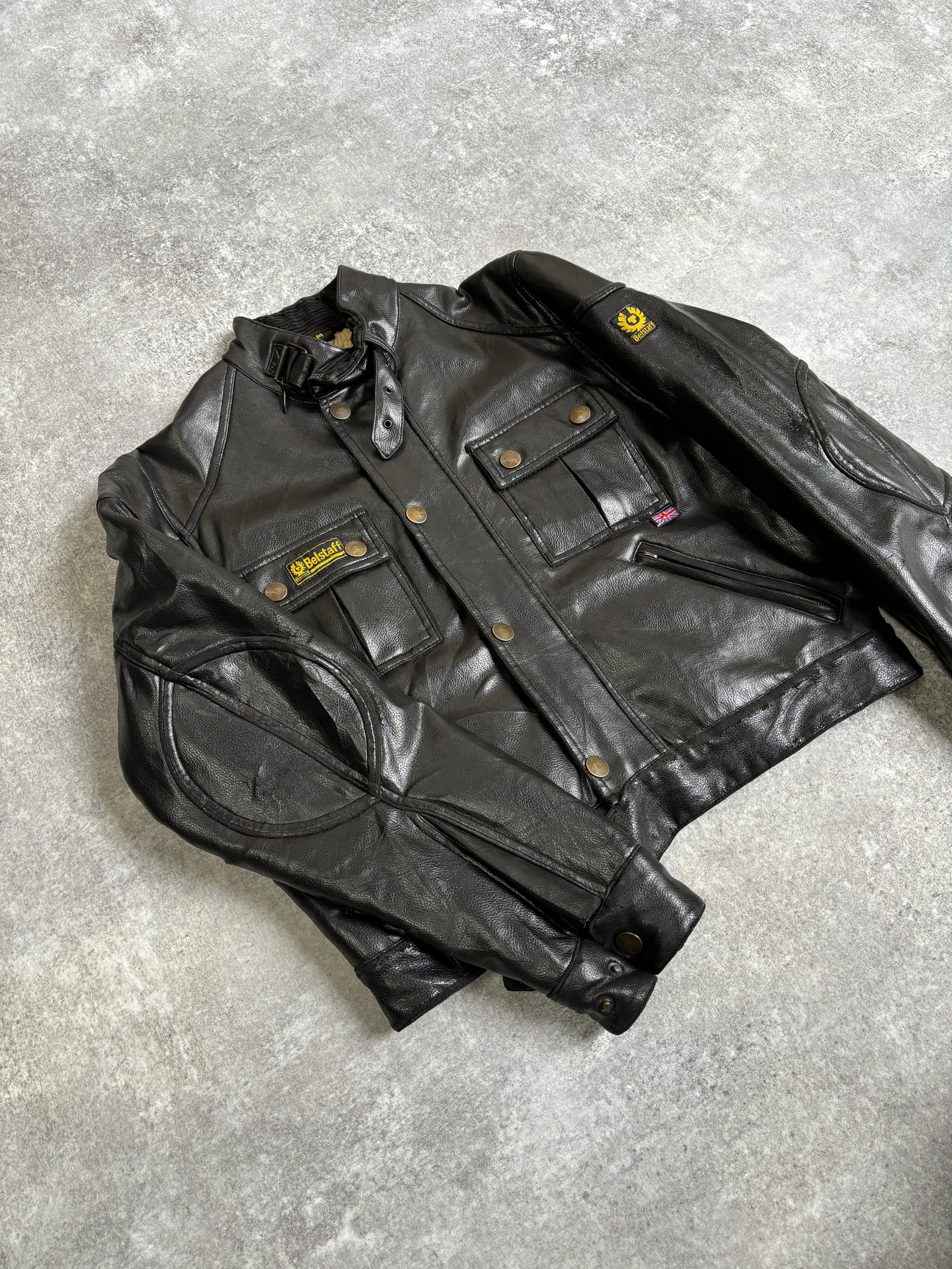 【~2000’s】Vintage United Kingdom Fake Leather Jacket『BelStaff ベルスタッフ』