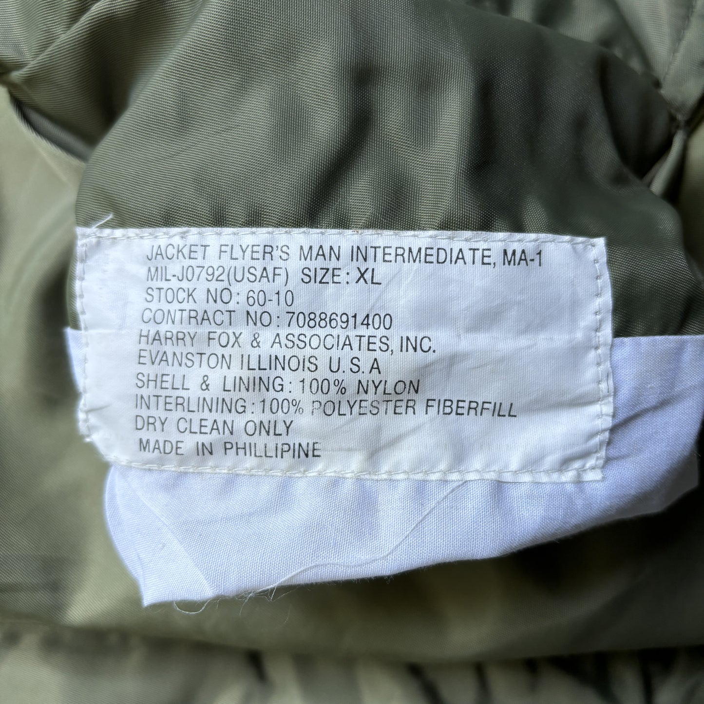 【1980's】Vintage USAF Military Alpha Fright Jacket