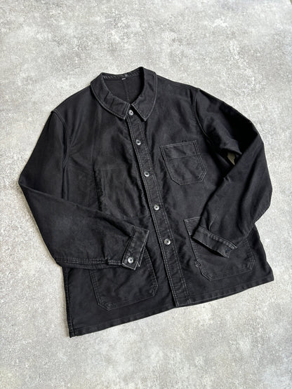 【~1980's】Vintage French Black Moleskin Work Jacket 『Adolphe Lafont アドルフ ラフォン』