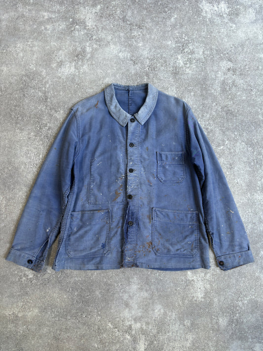 [~60's] French Vintage Moleskin Work Jacket "Le CABLE"