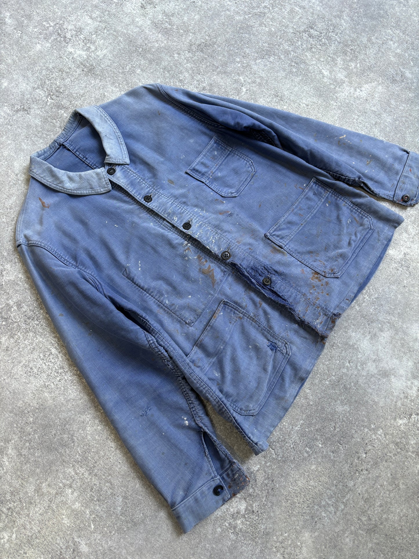 [~60's] French Vintage Moleskin Work Jacket "Le CABLE"