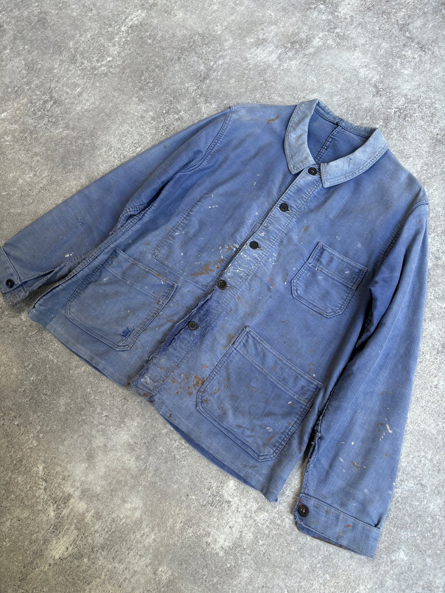 [~60's] French Vintage Moleskin Work Jacket "Le CABLE"