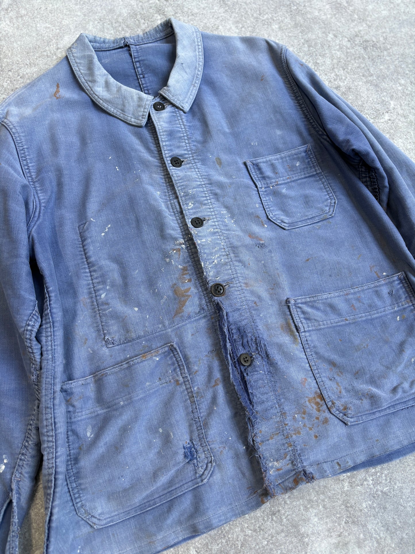 [~60's] French Vintage Moleskin Work Jacket "Le CABLE"