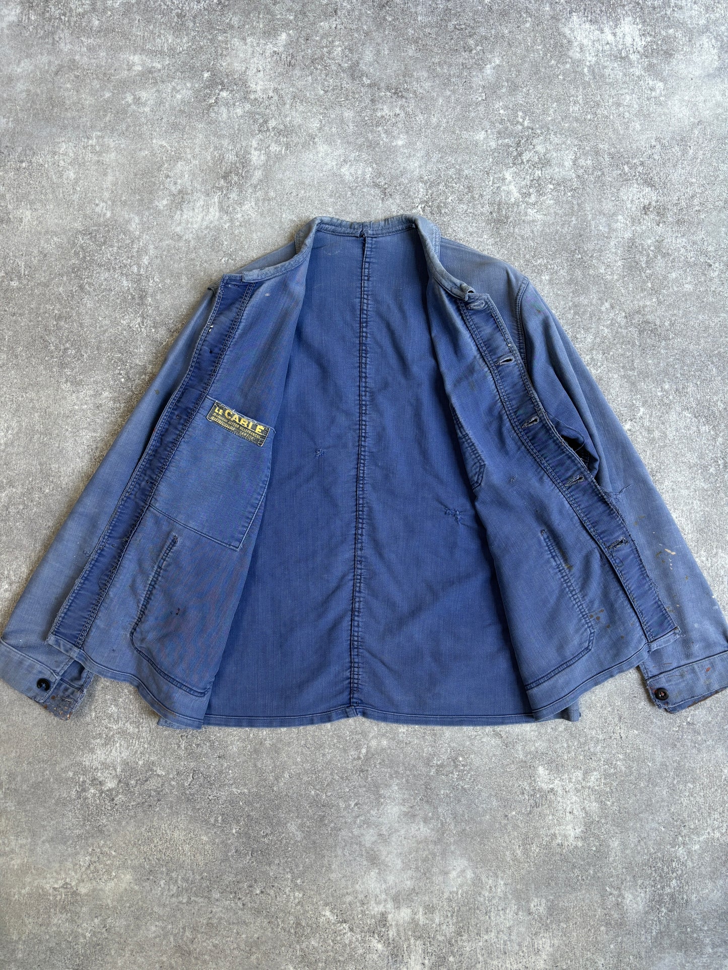 [~60's] French Vintage Moleskin Work Jacket "Le CABLE"