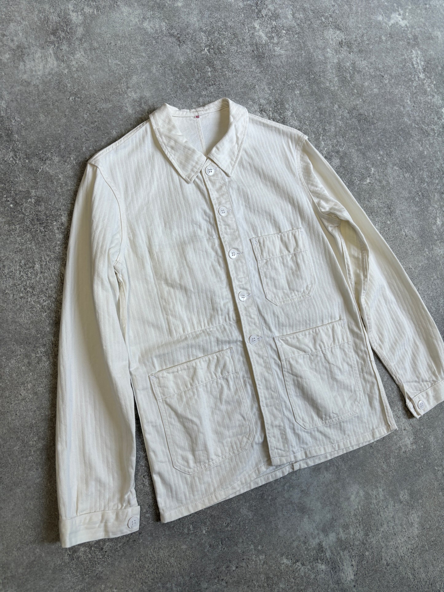 [~60's] French Vintage HBT Work Jacket 『Adolphe Lafont』