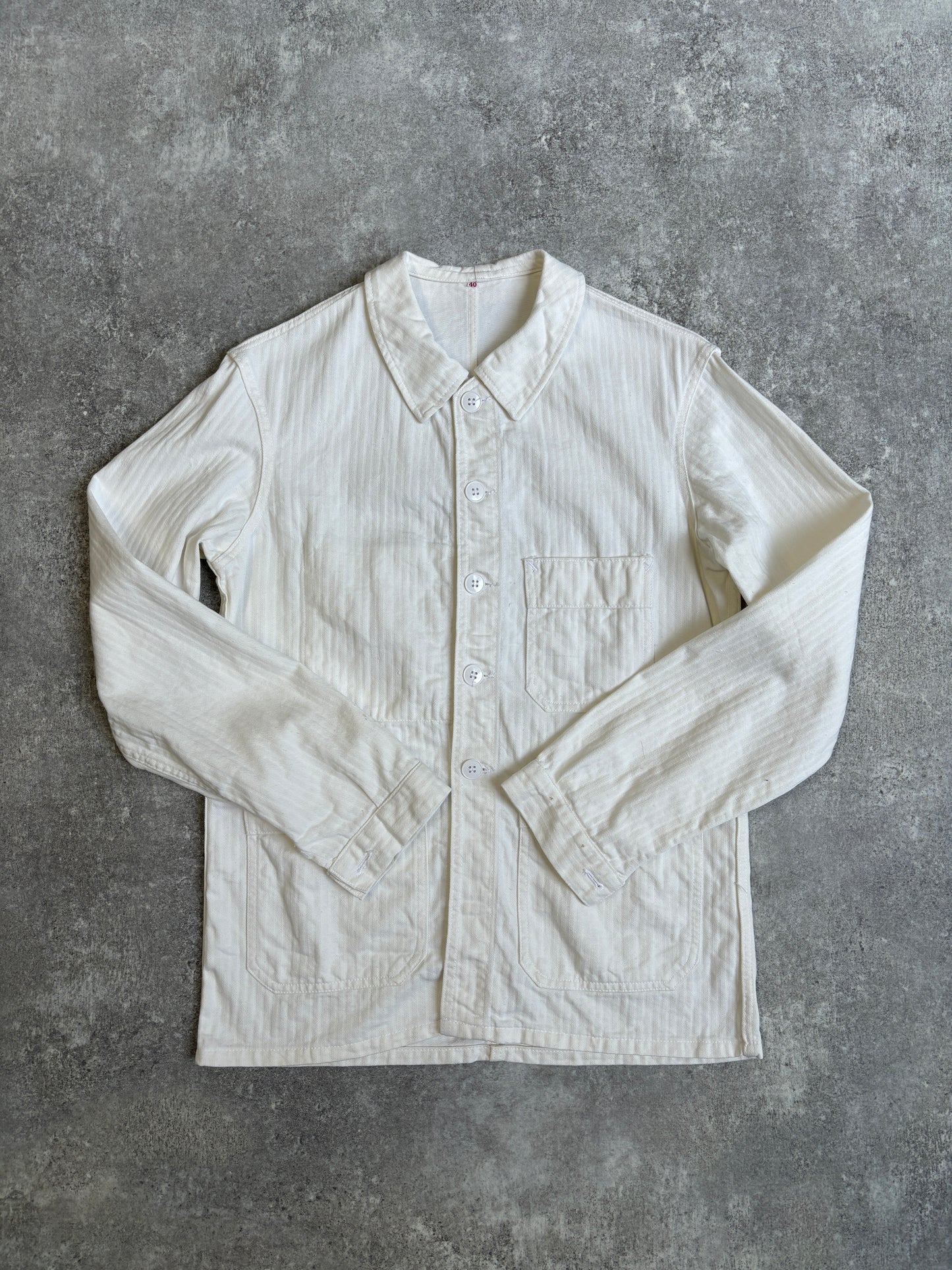 [~60's] French Vintage HBT Work Jacket 『Adolphe Lafont』