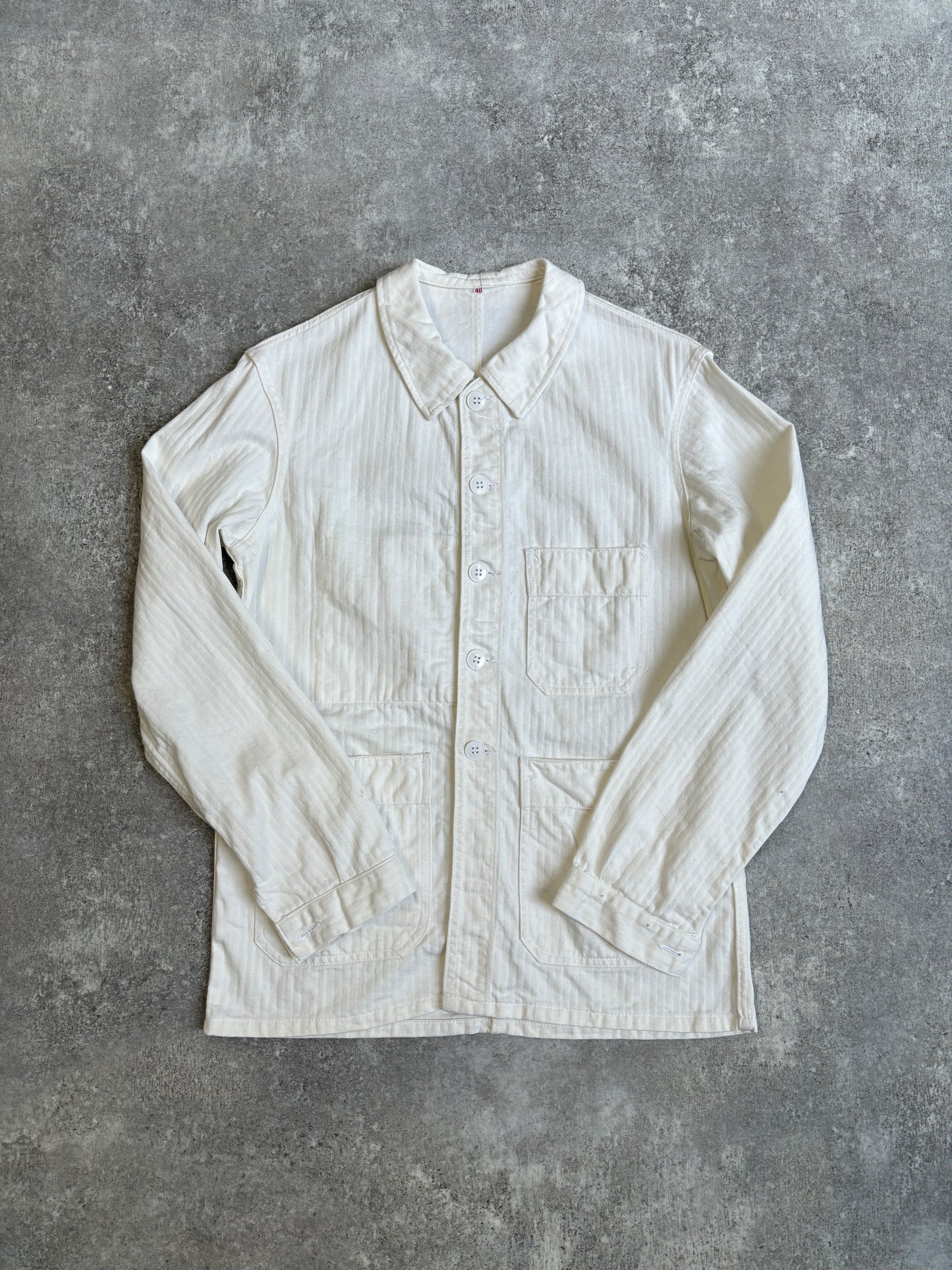 [~60's] French Vintage HBT Work Jacket 『Adolphe Lafont』